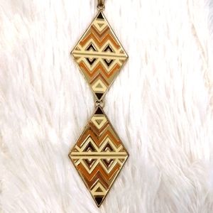 Tribal pendant on long necklace